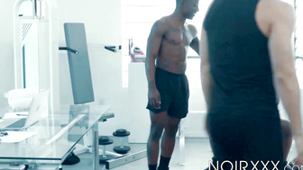 Seductive Colby Tucker and two more work out their mouths and cocks during their thre