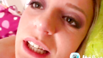 Denise shows her huge tits on webcam
