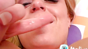 Denise shows her huge tits on webcam