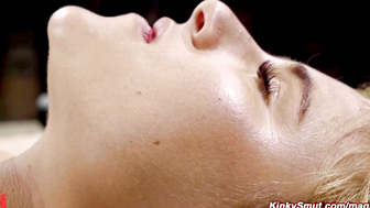 Bound blonde gets nipples tortured