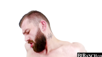 Handsome guys ass fuck each other and share a cute babe