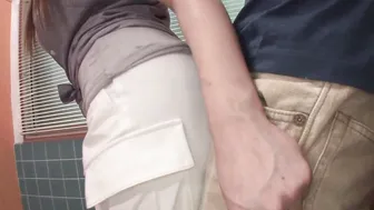 I get excited about the womans butt with transparent panties and when