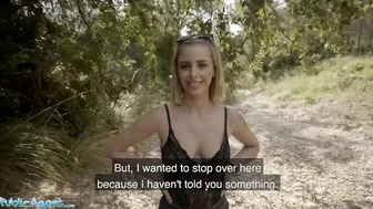 Outdoor Agent Adorable Spanish Blonde Lya Missy Fuck inside the Forest