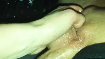 Amateur Turf Job #56 Intense Nuts Squeezing Hand Job Cum on Ankle Sock