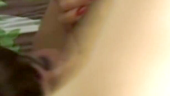 Back yard 3some with horny swinger wife and studs fucking