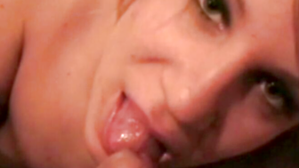 cute red head amateur wifey cums over for a BJ today