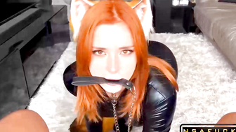 Foxy Girl in a Collar Deep Sucking Big Dick Lover