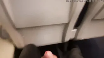 Outdoors cock flash inside the train. Stranger bimbos jerk me off and