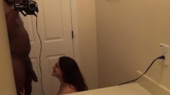 My Skank Fiance Fucks a Rough African Dick inside Motel Wc