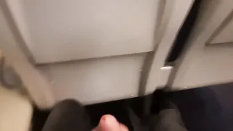Outside cock flash inside the train. Stranger chick jerked me