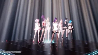 [MMD] Brown Eyed Girls - Abracadabra Ahri Kaisa Seraphine Akali Lux Jinx