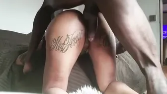Juicy Butt Orgasm All Over Gigantic African Dick. Cumshot Doggy.