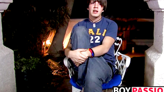 Interviewed porn video – Interviewed young twink Jordan Long masturbates and cums