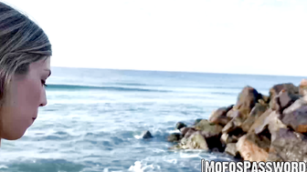 Latina MILF Valeria Fuentes is fucked on the beach and filmed
