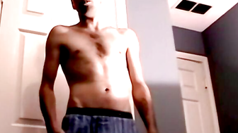 Skinny young and hairy amateur Tommy solo masturbates