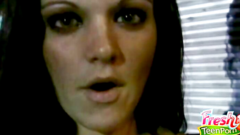 Brunette Babe Sucking the Driver's Dick