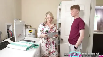 Stepmom Uses Huge Natural Titted to Bribe Stepson