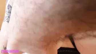 Penis Hungry Bimbo into glasses Blows. Fucks and takes cum