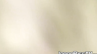Seductive stockings wearing Asian teen peeing in public
