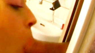 Hardcore banging for this slutty blond in her bath room