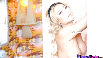Big booty blonde asian teen preparing