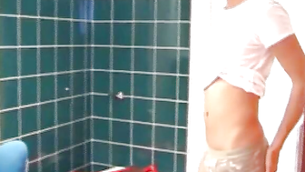 Adorable Gay Ryu Rubs His Dick While On Shower