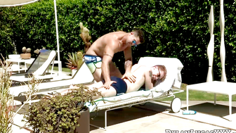 Redhead Chris Abbot stretched his ass on a pounding anal fucking by muscular Trenton