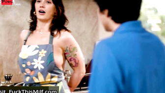 Naughty MILF Siri Dahl Caught Naked In The Kitchen! Pervert Stepson Banged Her Hard! 7