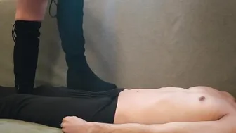 Trample porn video – Trample with Pretty Boots - he Loves to be used as my