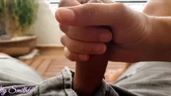 A Quickie on the Balcony with HAND JOB || Kitty Smith69