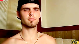 Hot straight stud Nolan showing his huge monster cock