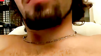Bam gets horny and jerks dick while in the office