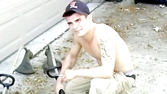 Homemade video of young amateur masturbating big dick solo