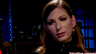 Latex shemale dommes engaging in hardcore domination