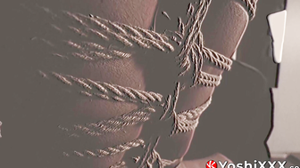 Japanese muscle hunk Kosuke is tied up by the notorious Shibari master Encho