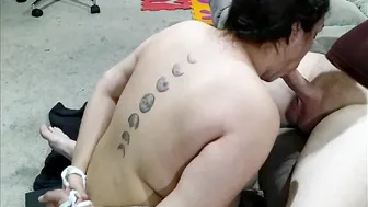 Hands Bound Oral Sex and Cum Drink