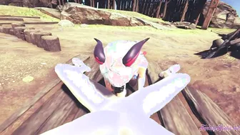 Genshin Impact Animated - Ganyu point of view Fellatio and screwed with cummed into