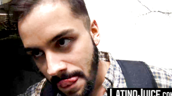 LatinoJuice.com - Bearded hottie Antonio showered on his face by my sticky load of cu