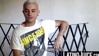 LatinoJuice.com - Bisexual blonde Juan Cruz offered money to make my throbbing cock w