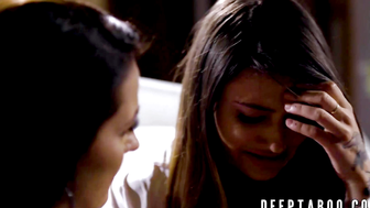 Mom Adria seduces stepdaughter Elexis Monroe to cheer her up