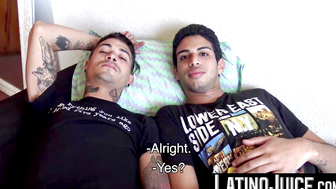 LatinoJuice.com - Two horny latin guys Kendro and Ivan relish every inch of my gigant