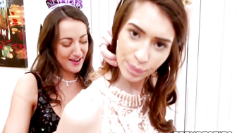 TeenBesties.com - Dirty talking sluts take cock for the first time in new year