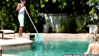 BBC poool guy banging this hot rich spoiled teen Kami Kari