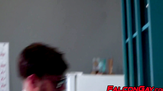 Tattoed stud pounding guys hole after rimming and sucking