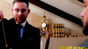 Classy businessmen seal the deal with cock in ass