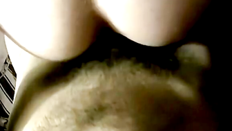 Blonde girl gives uncut Larry a good time with her pussy