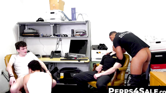 Perps4Sale.com - Perps and officers having intense foursome bareback train