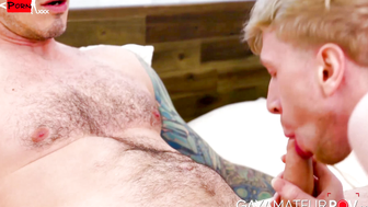 Wet and wild anal fucking by gorgeous Jesse Stone and tattooed Derek Kage