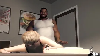 Waitress getting butt banged by her big black dick boss