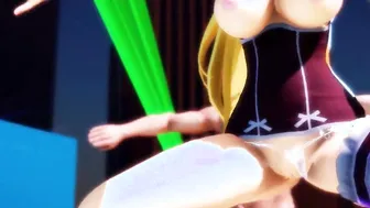 【hentai MMD】Beautiful Blonde women`s Strip Fucking AssPussy Dance